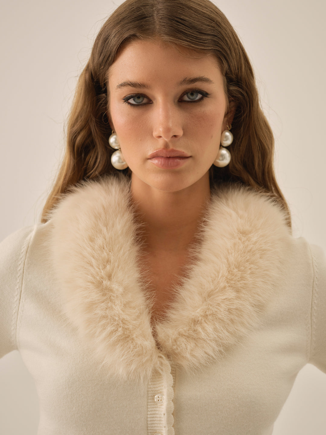 Maura Knit Cardigan — Cream - Image 2