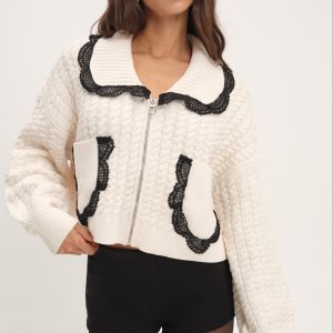 Tierra Knit Jacket — Cream