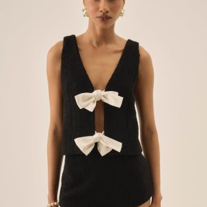 Bonnie Boucle Top — Black