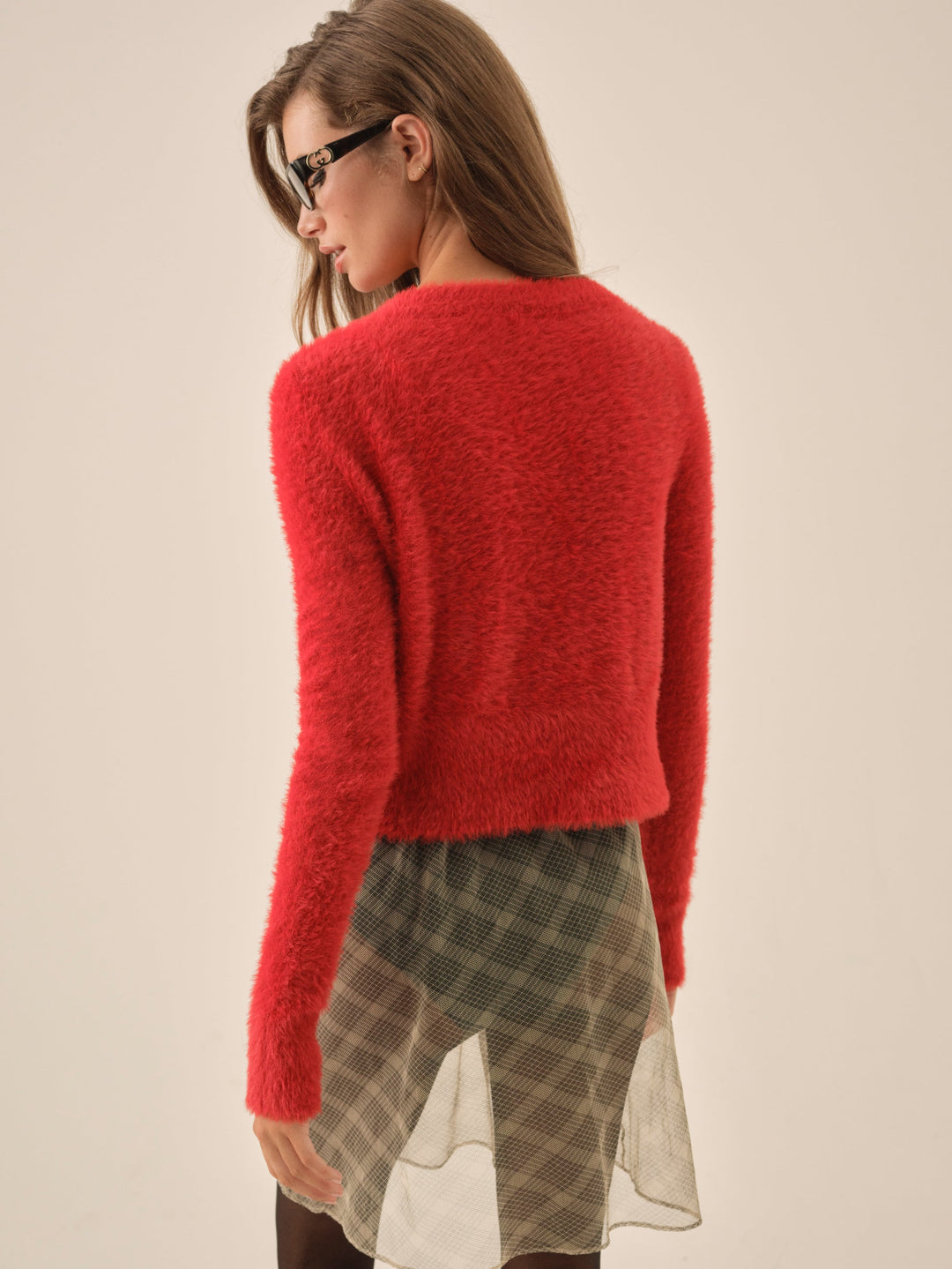 Tayla Knit Cardigan — Red - Image 2