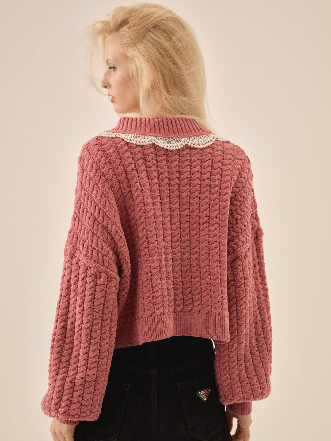 Tierra Knit Jacket — Dusty Rose - Image 2