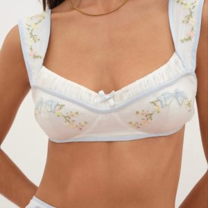 Baby Bows Bra Top — White