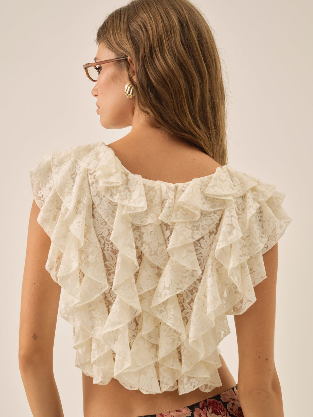 Lucianna Lace Top — Cream - Image 2