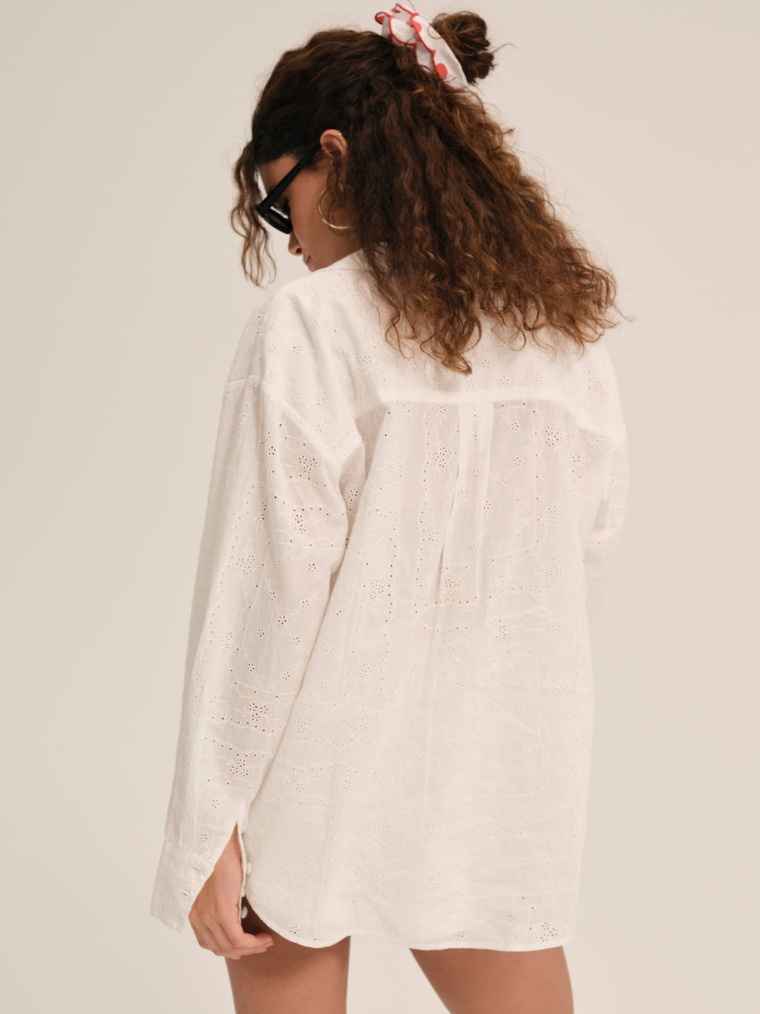 Handkerchief Button-Up Shirt — White - Image 2