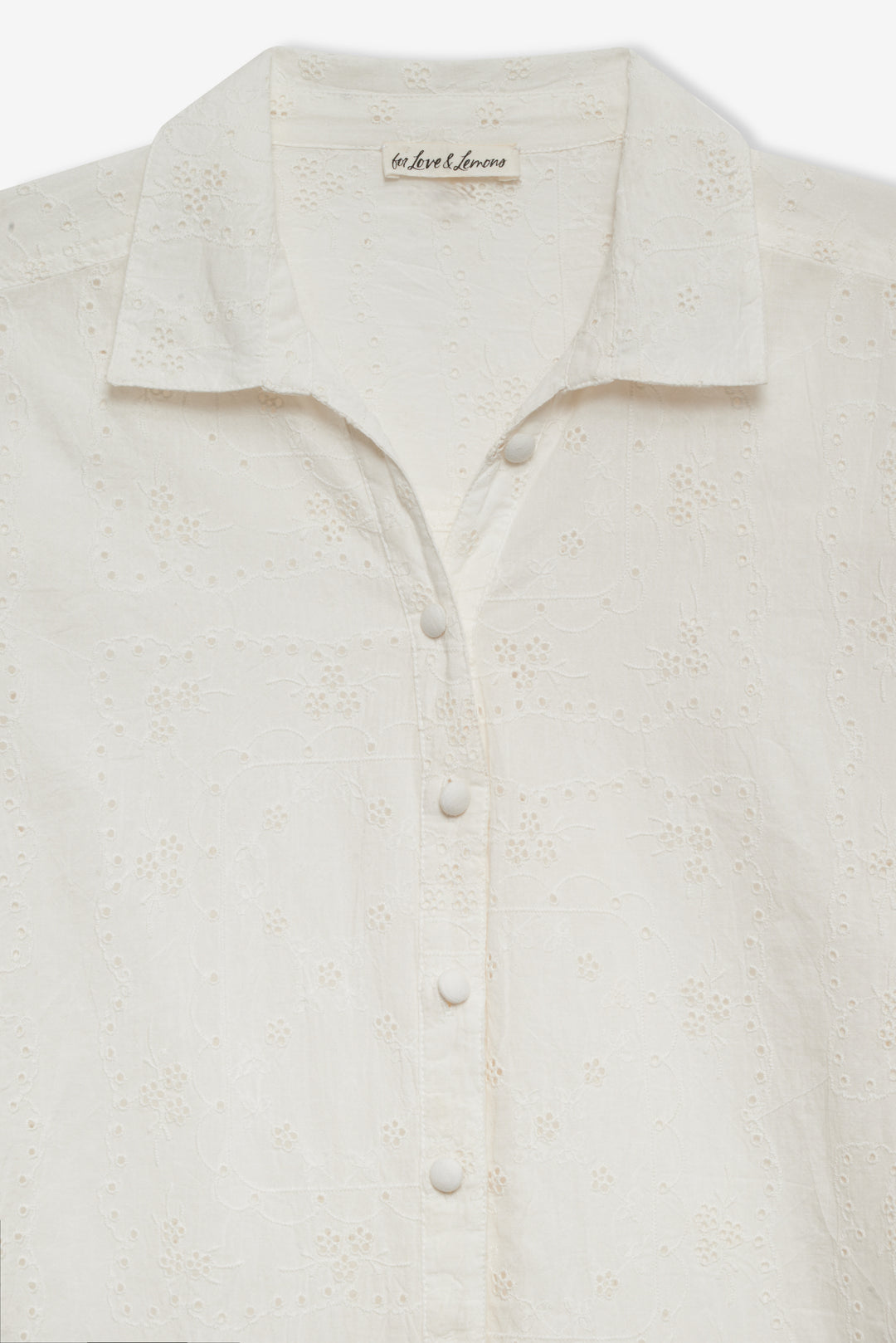 Handkerchief Button-Up Shirt — White - Image 5