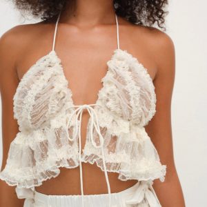 Romy Bralette Top — White