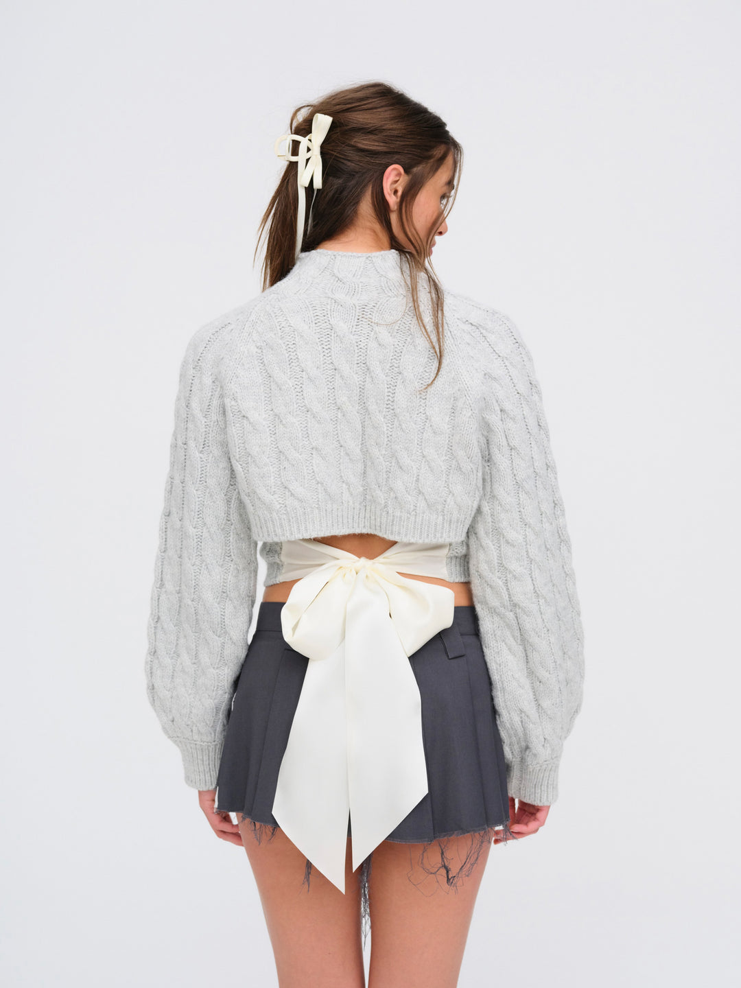 Lise Chunky Sweater — Grey - Image 2