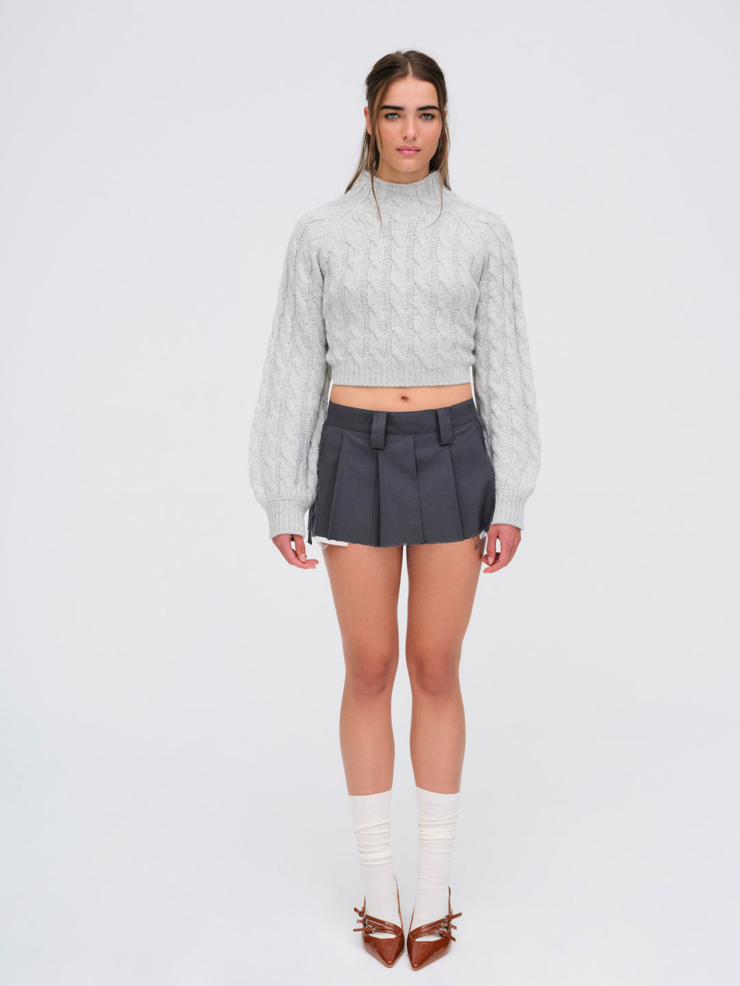 Lise Chunky Sweater — Grey - Image 5
