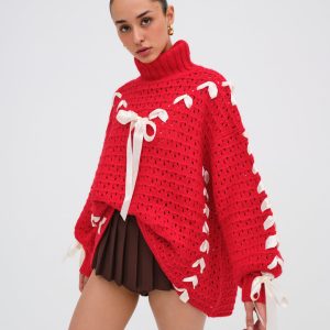 Liberty Oversized Sweater — Red
