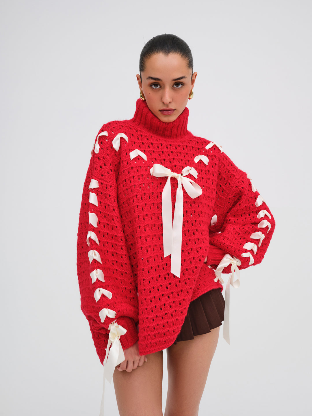 Liberty Oversized Sweater — Red - Image 2