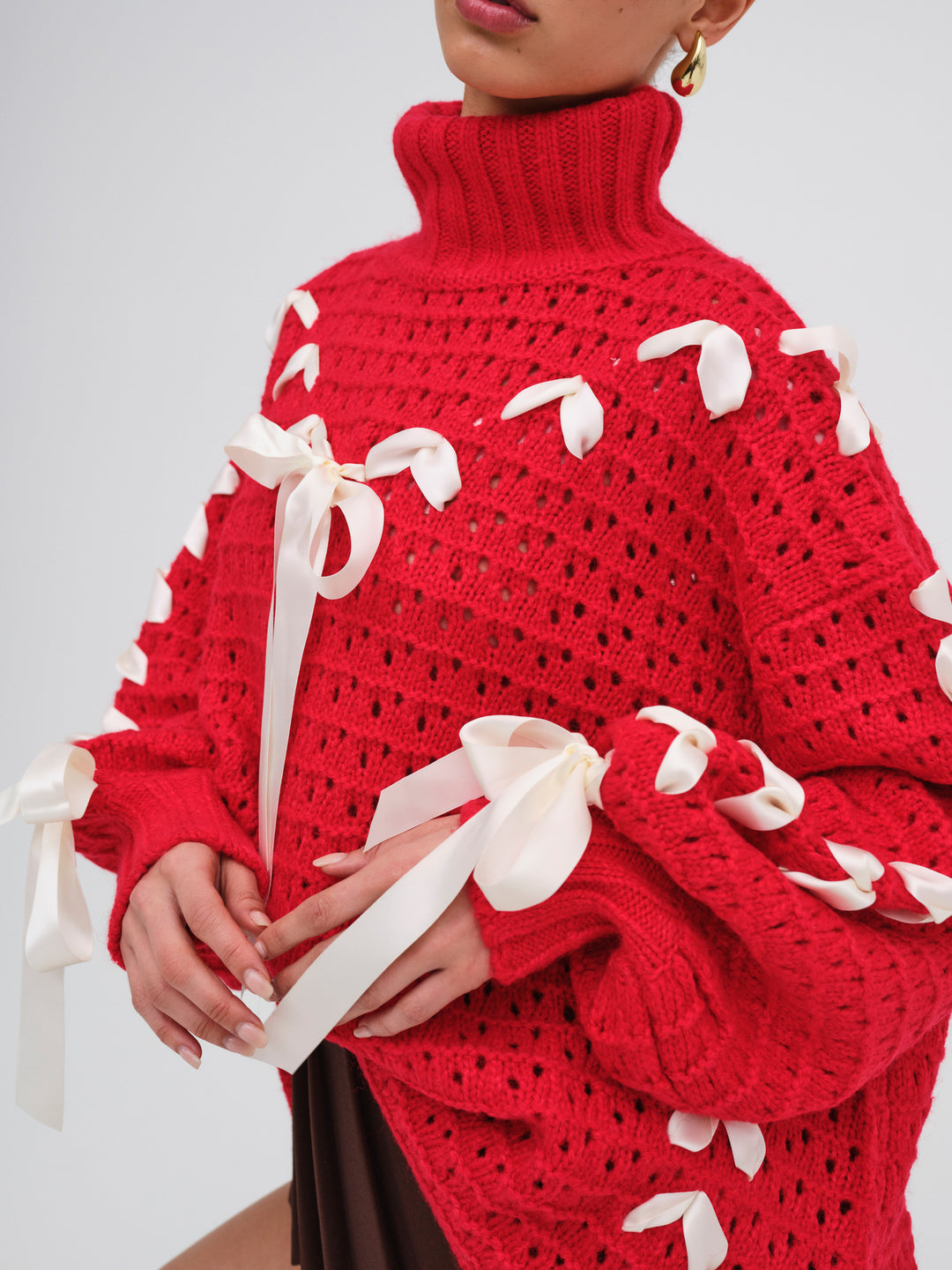 Liberty Oversized Sweater — Red - Image 3