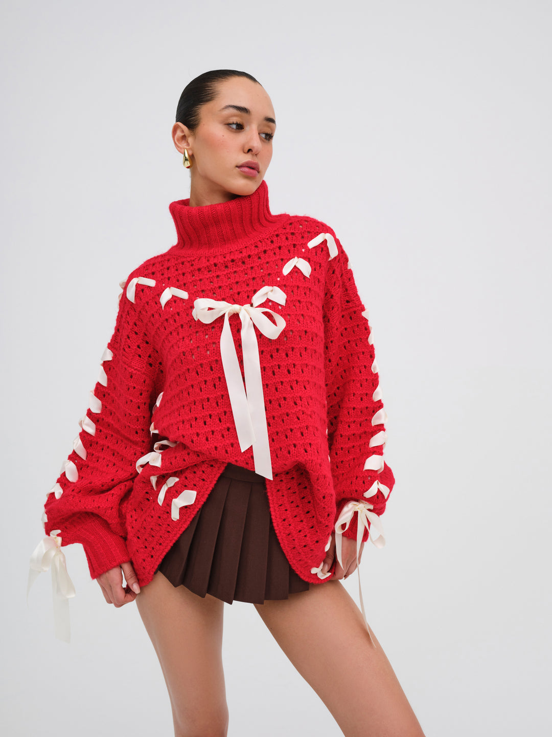 Liberty Oversized Sweater — Red - Image 4