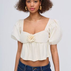 Valencia Top — Cream