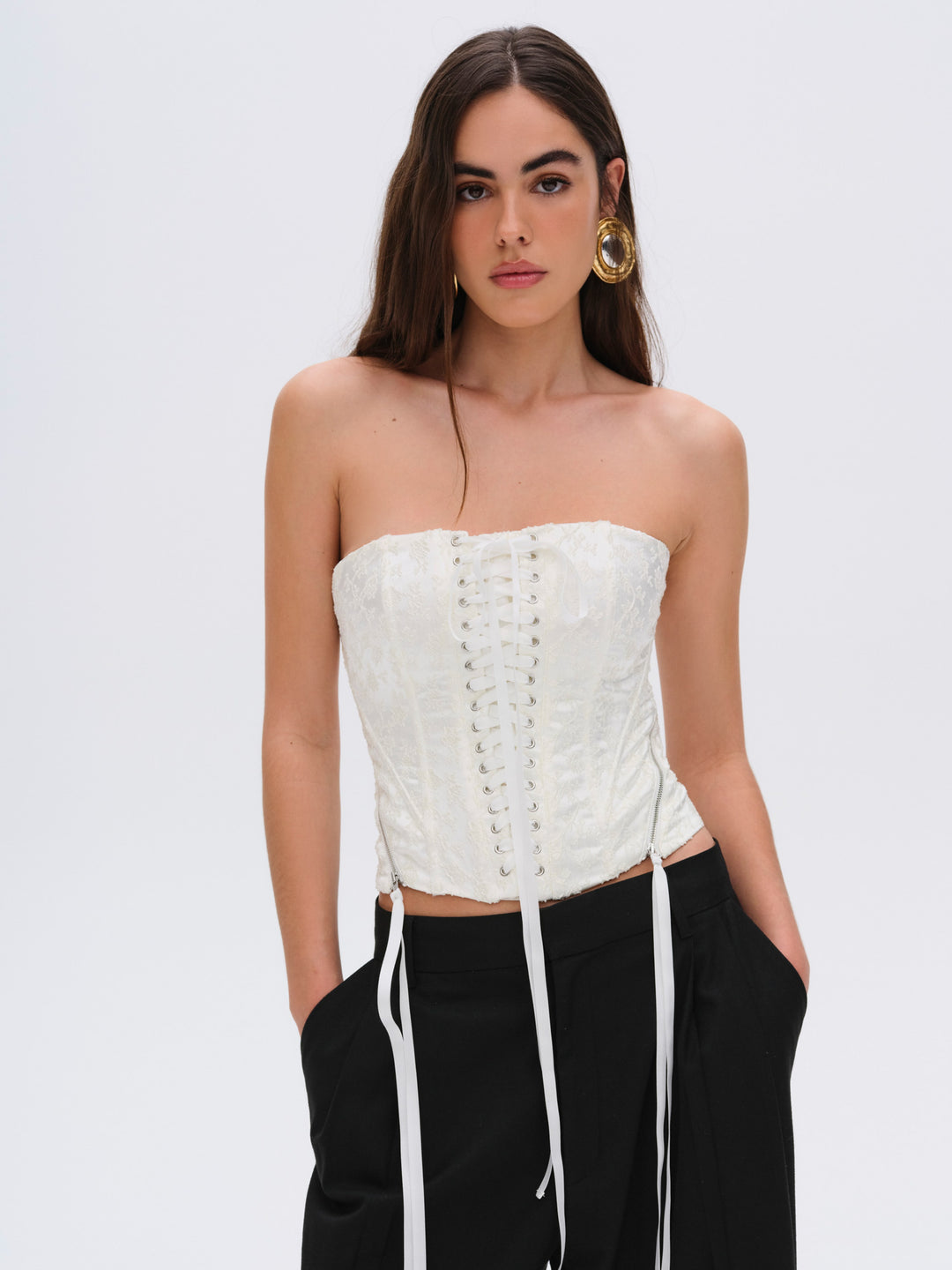 Lilibet Corset Top — White - Image 3