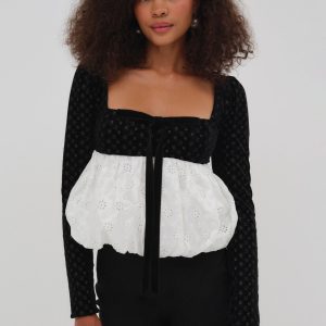 Elisa Bubble Top — White