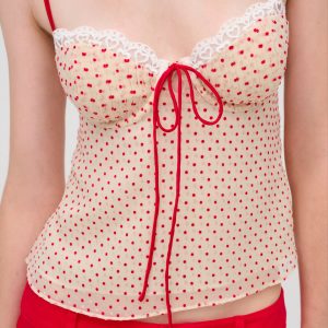 Love Dot Camisole Top — Cream