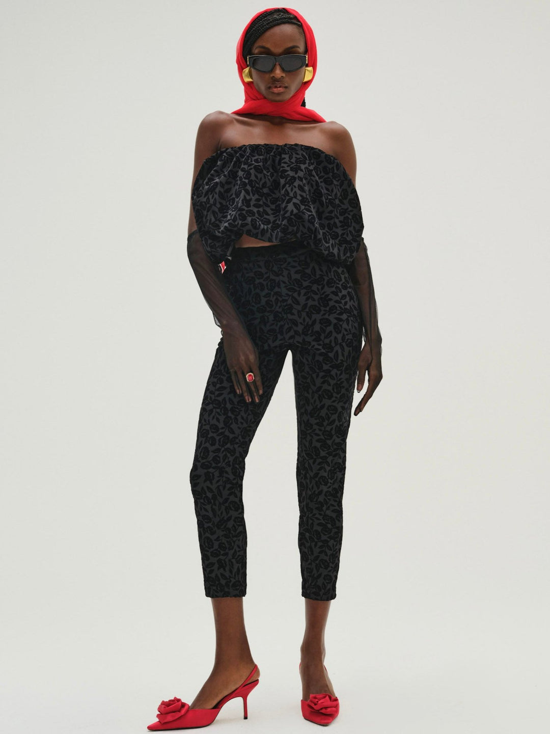 Midnight Velvet Bubble Top — Black - Image 3