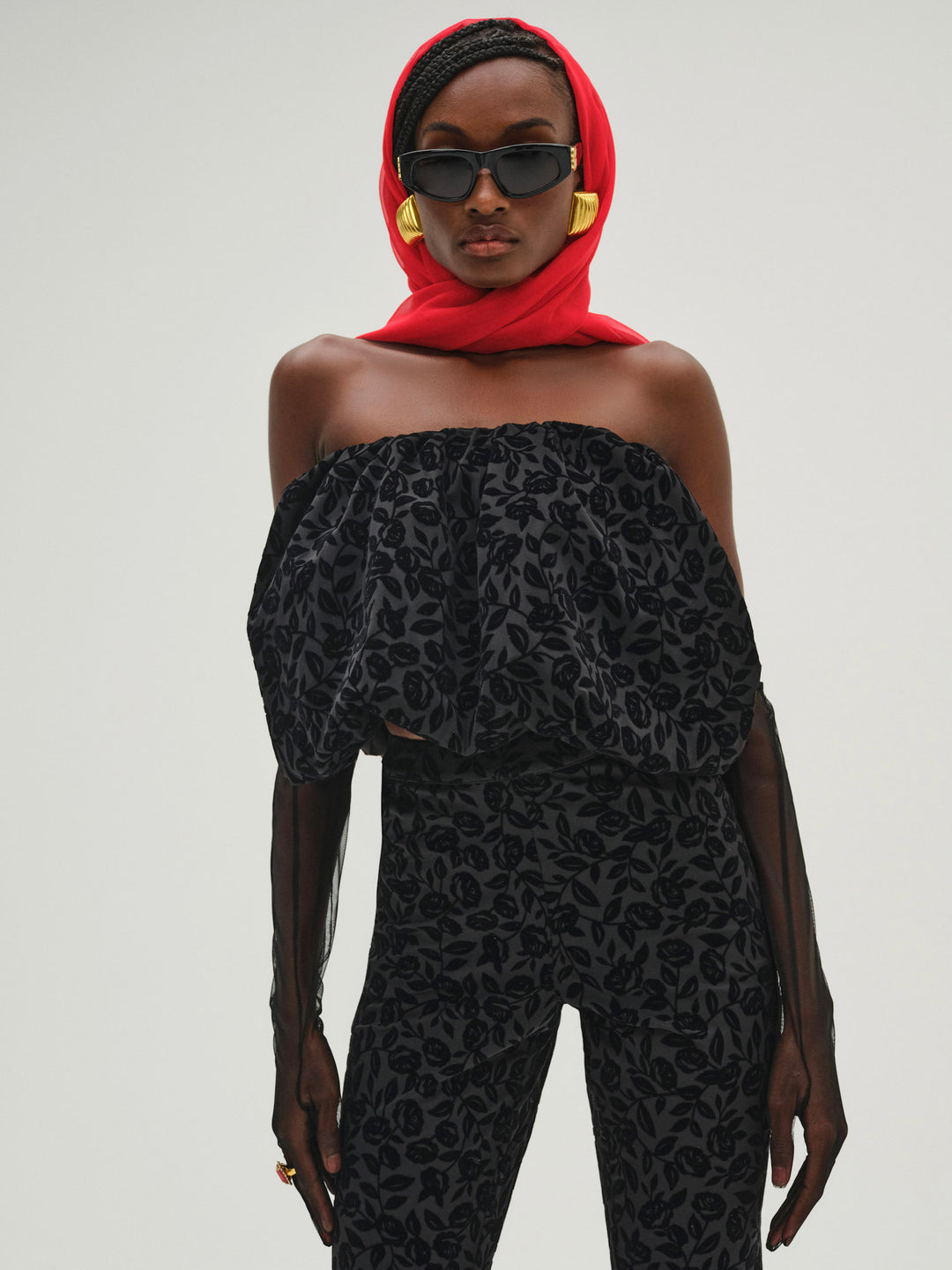 Midnight Velvet Bubble Top — Black - Image 4