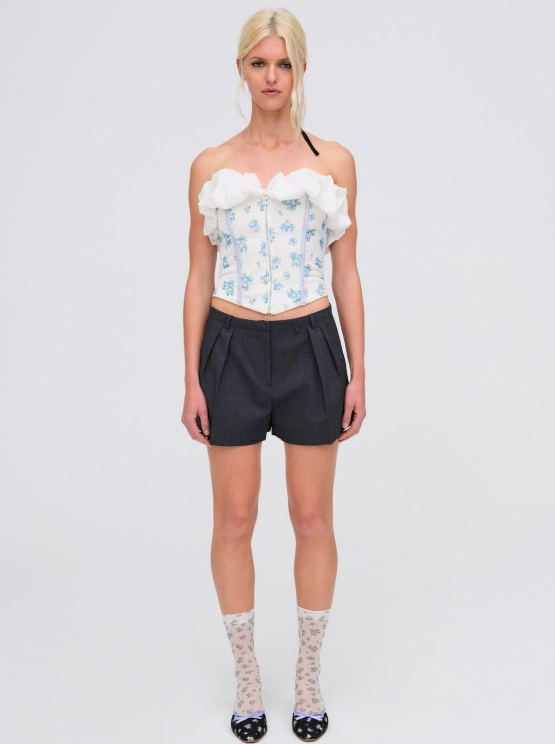 Evelyn Corset Top — Blue - Image 3