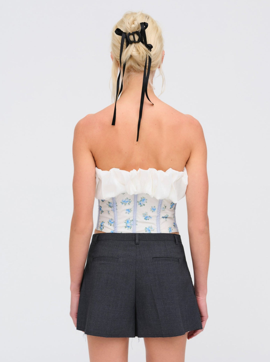Evelyn Corset Top — Blue - Image 4