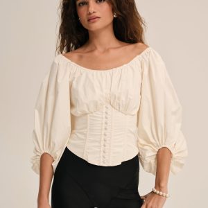 Marion Blouse — Cream