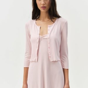 Elliana Cardigan — Dusty Pink