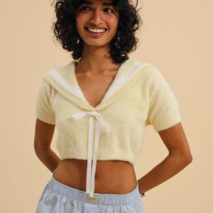 Kimmy Sailor Sweater Top — Yellow