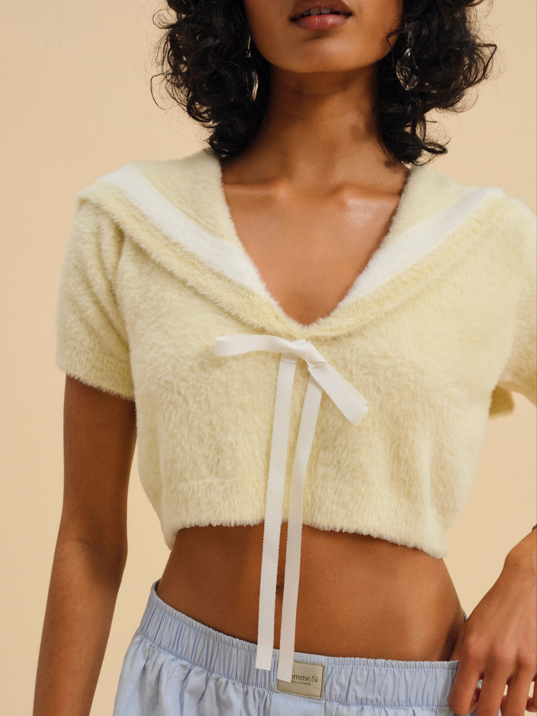 Kimmy Sailor Sweater Top — Yellow - Image 3