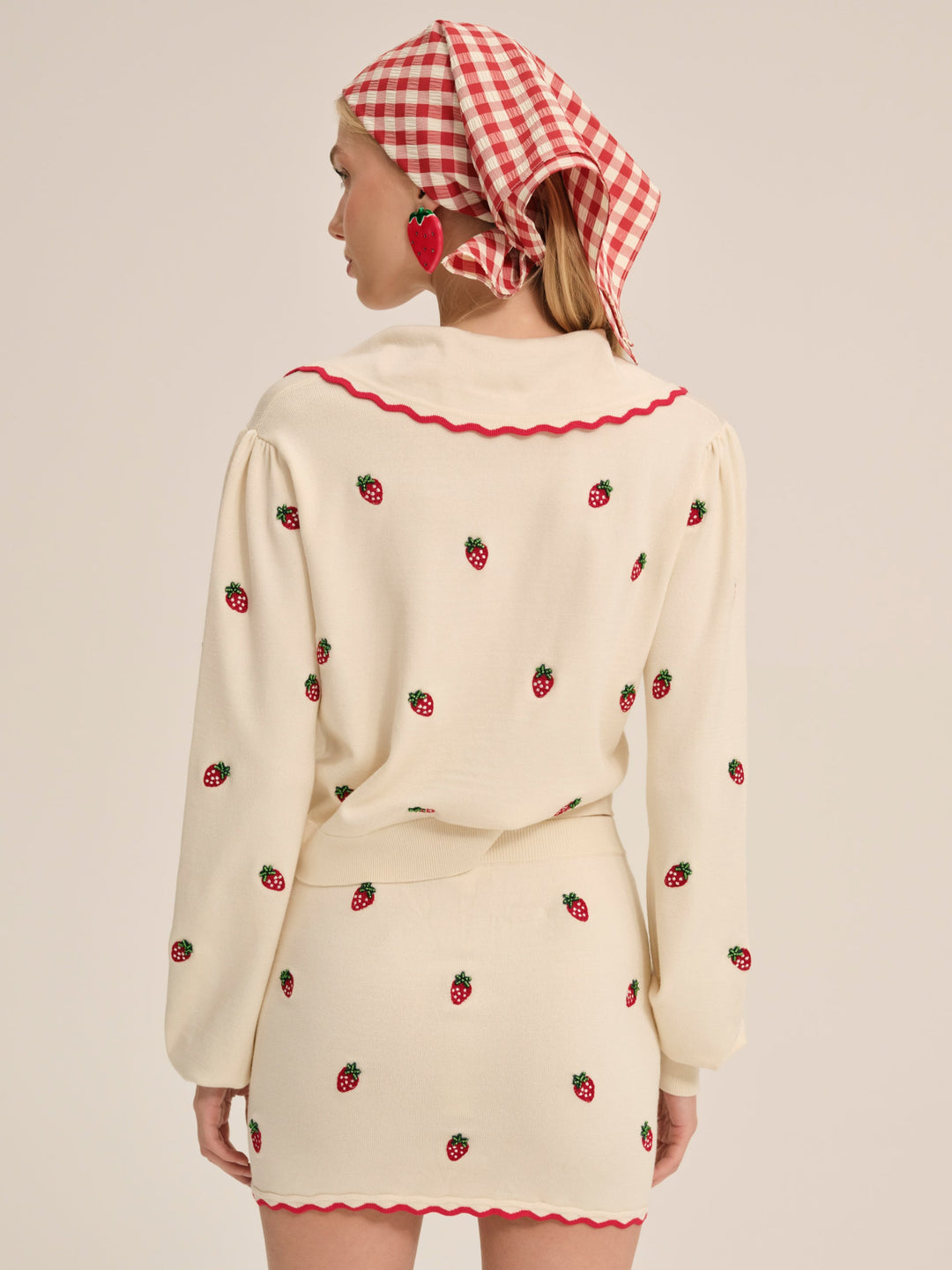 Strawberry Jam Cardigan — Cream - Image 2