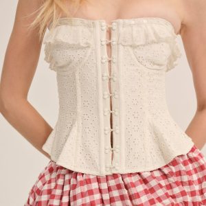 Tea Time Corset Top — Cream