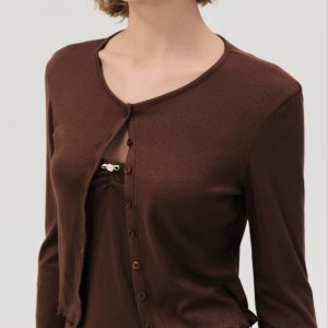 Elliana Cardigan — Chocolate