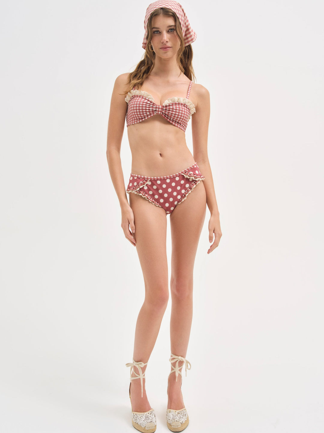Dolly Dot Bikini Bottom — Red - Image 4