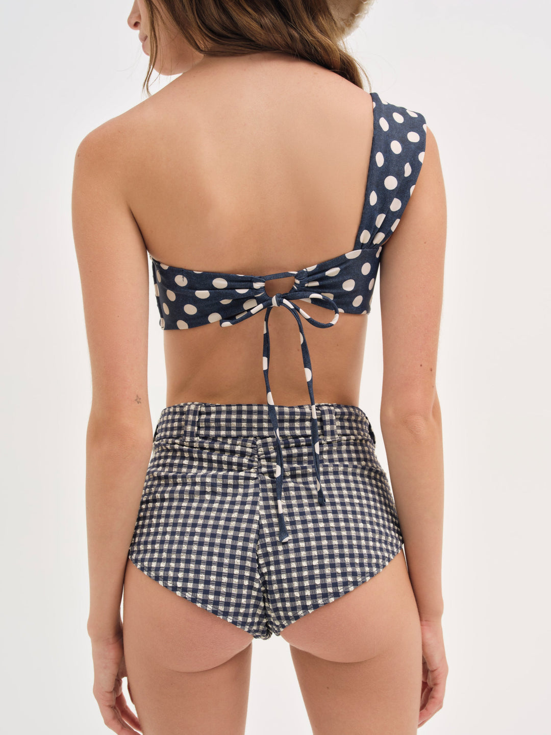 Gingham Swim Short — Blue - Image 2