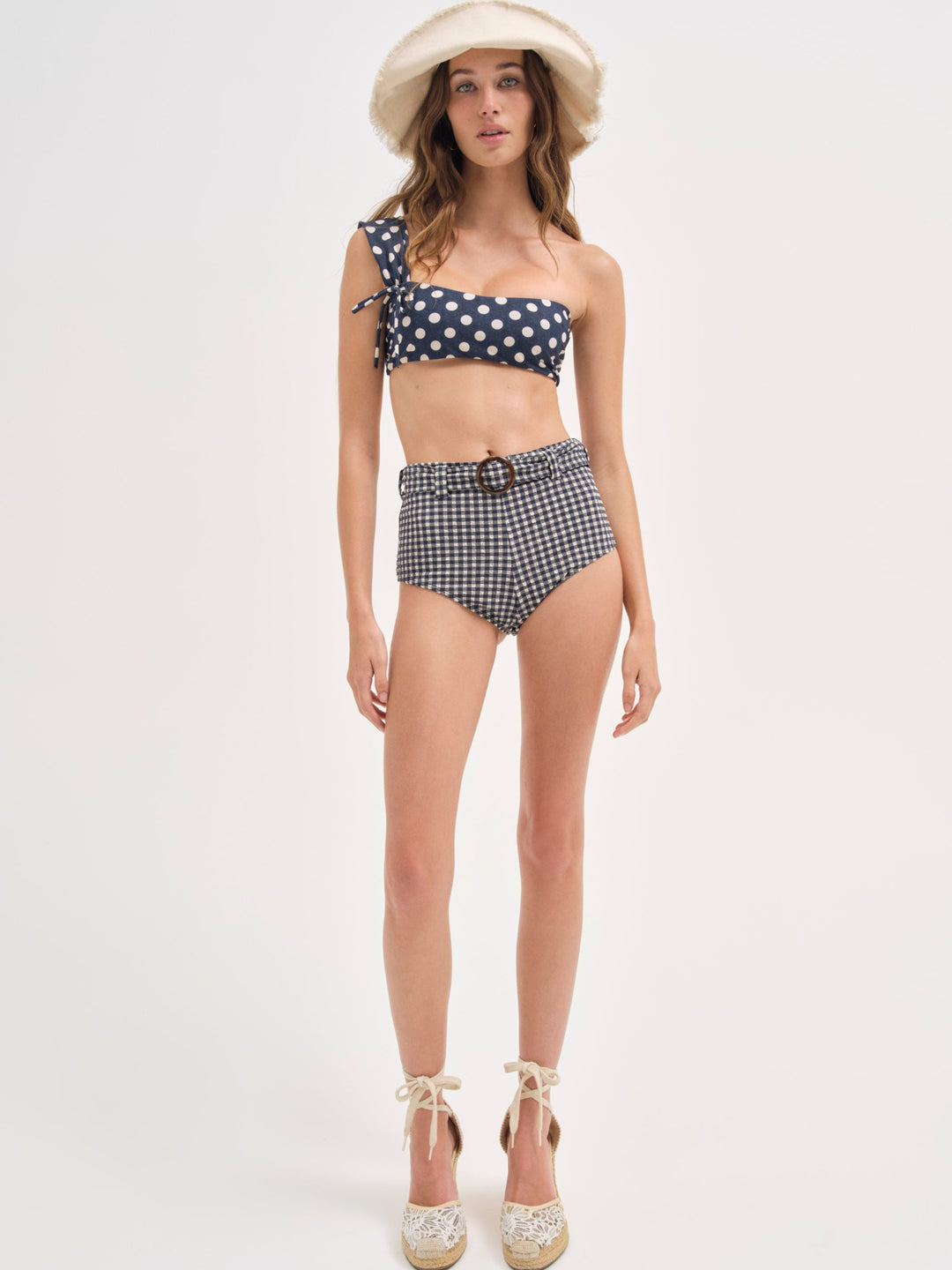 Gingham Swim Short — Blue - Image 4