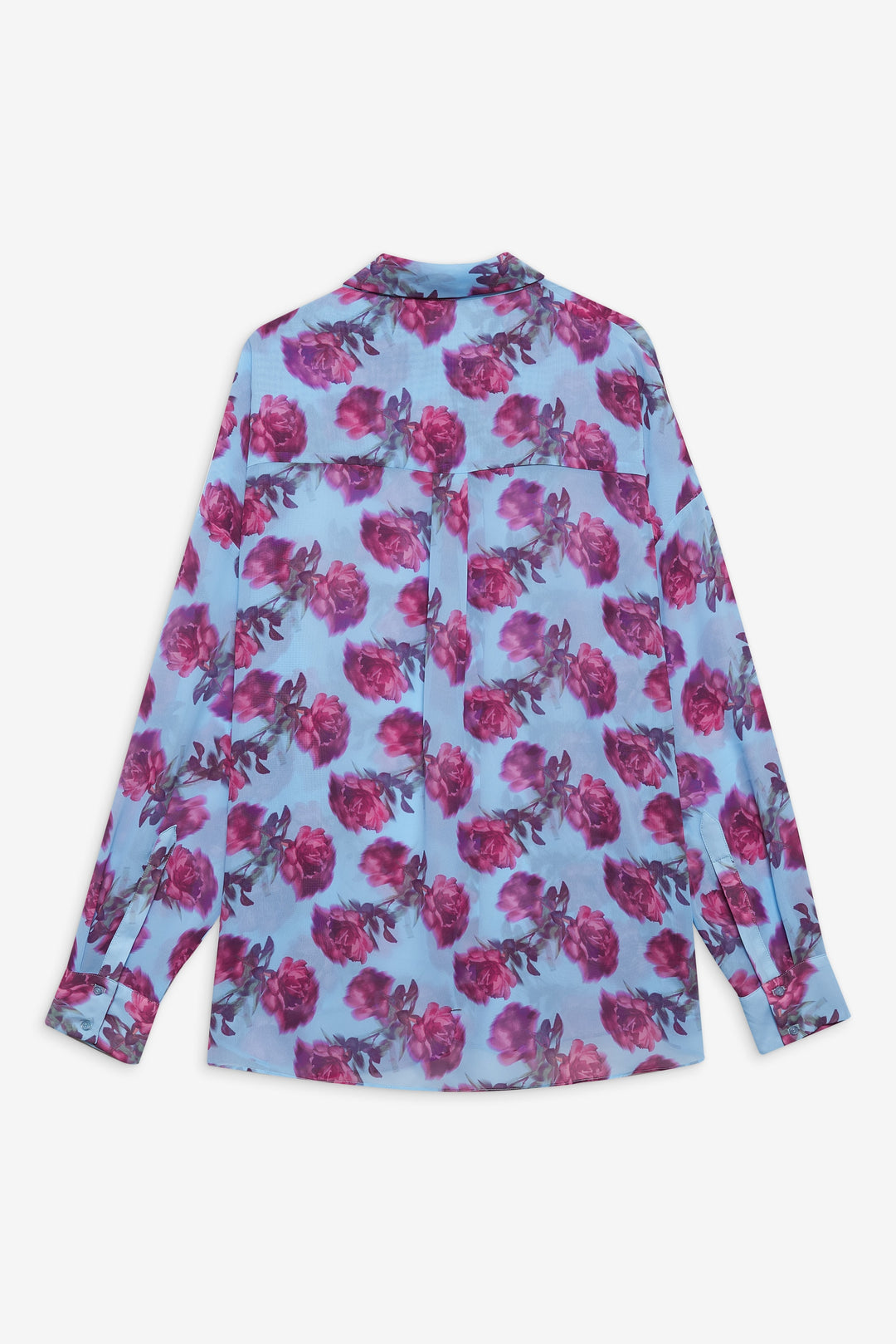 Floral Stems Button-Down Top — Blue - Image 8