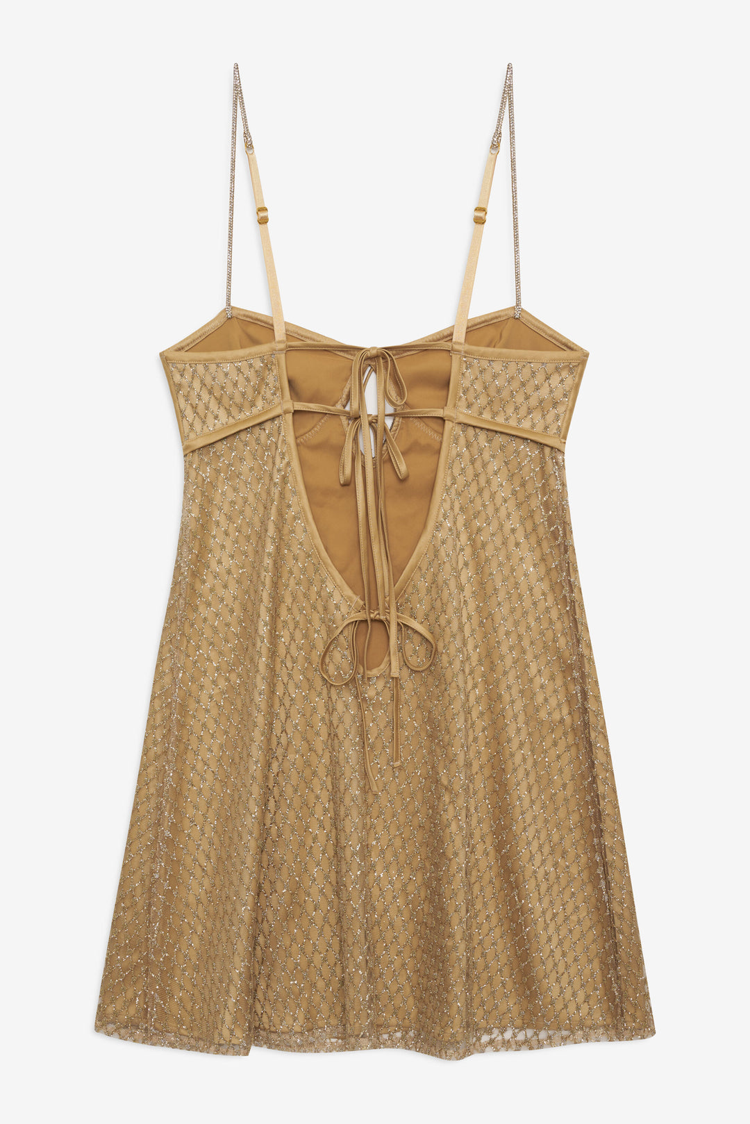 Glitter Slip Dress — Gold - Image 7