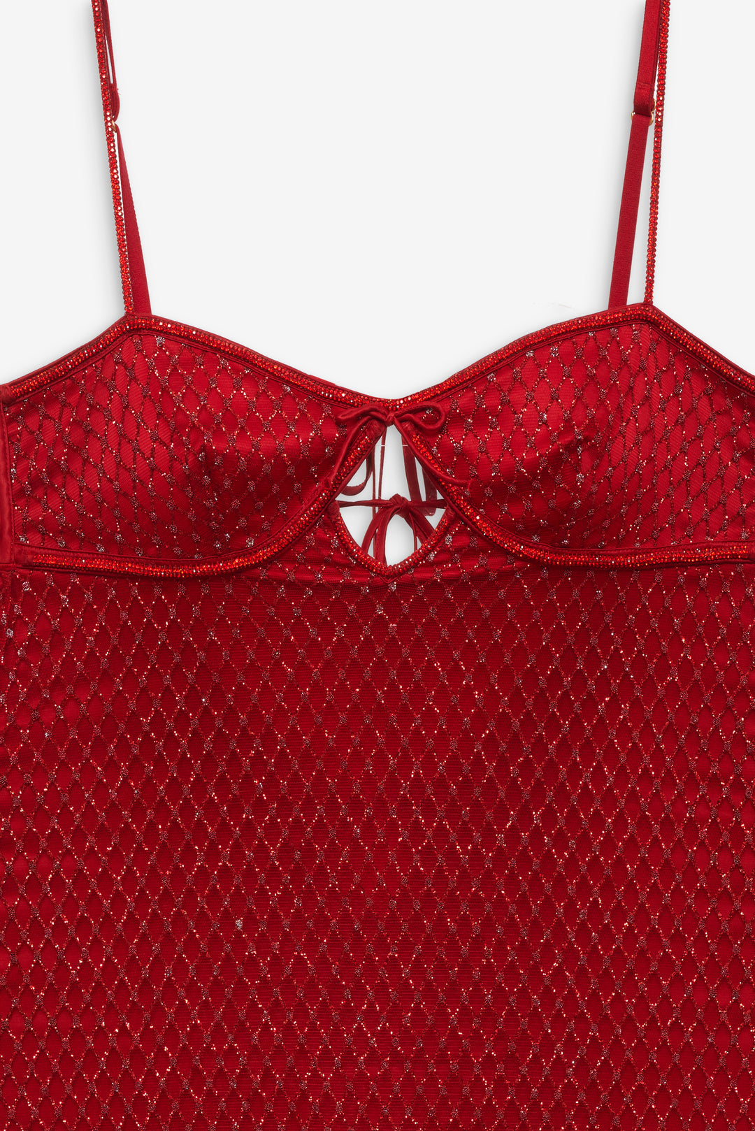 Glitter Slip Dress — Red - Image 6
