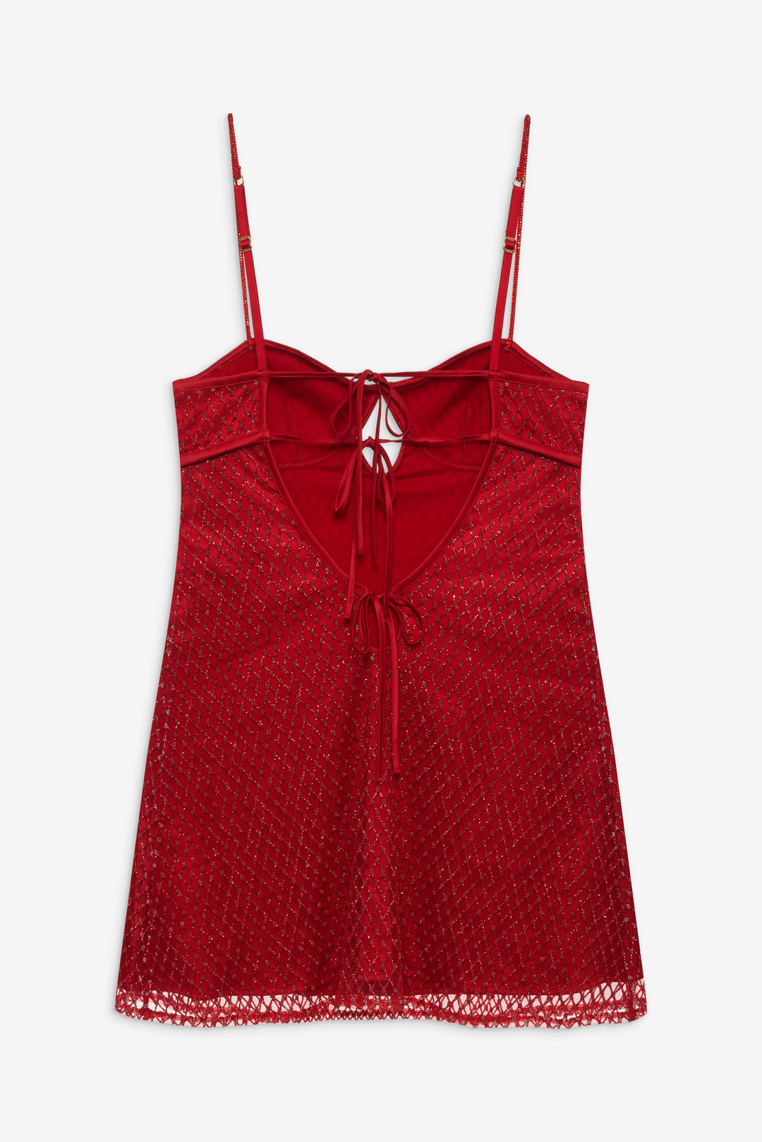 Glitter Slip Dress — Red - Image 7