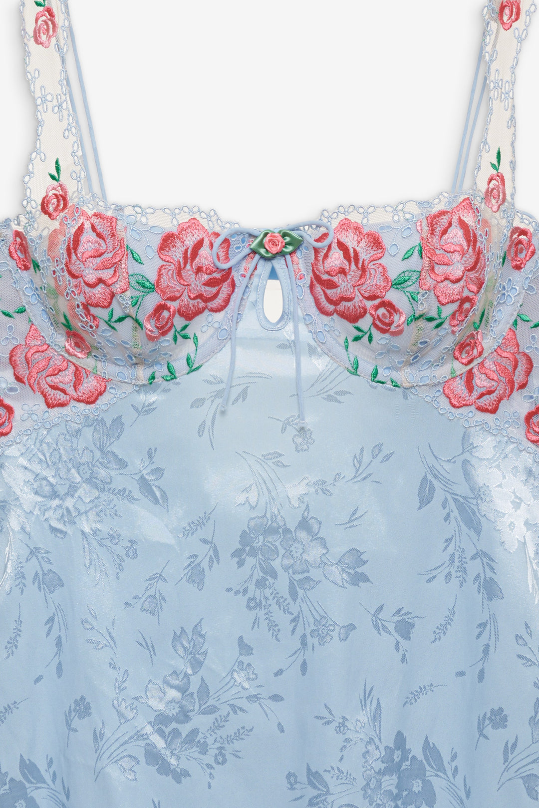 Vintage Rose Eyelet Slip — Blue - Image 6