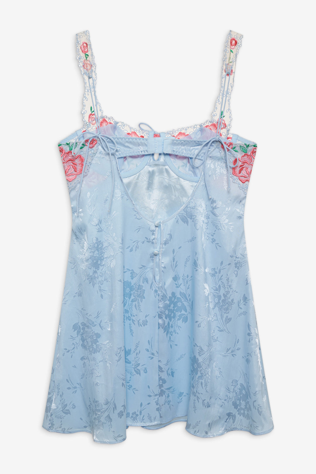 Vintage Rose Eyelet Slip — Blue - Image 7