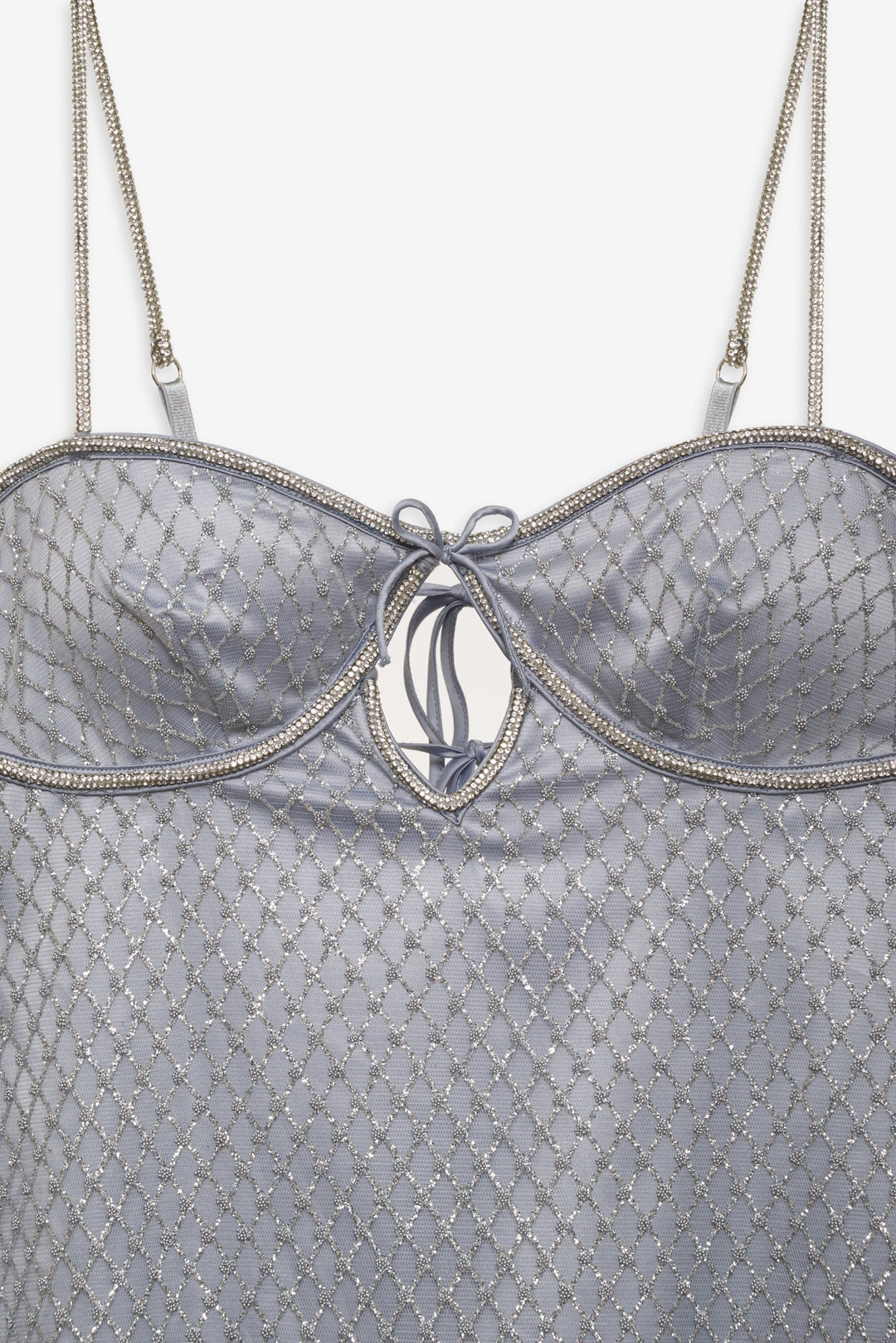 Glitter Slip Dress — Silver - Image 5