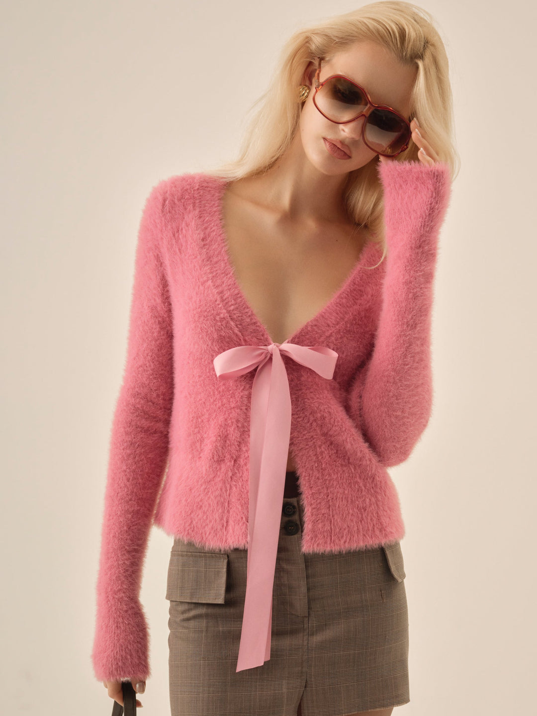 Tayla Knit Cardigan — Pink - Image 2