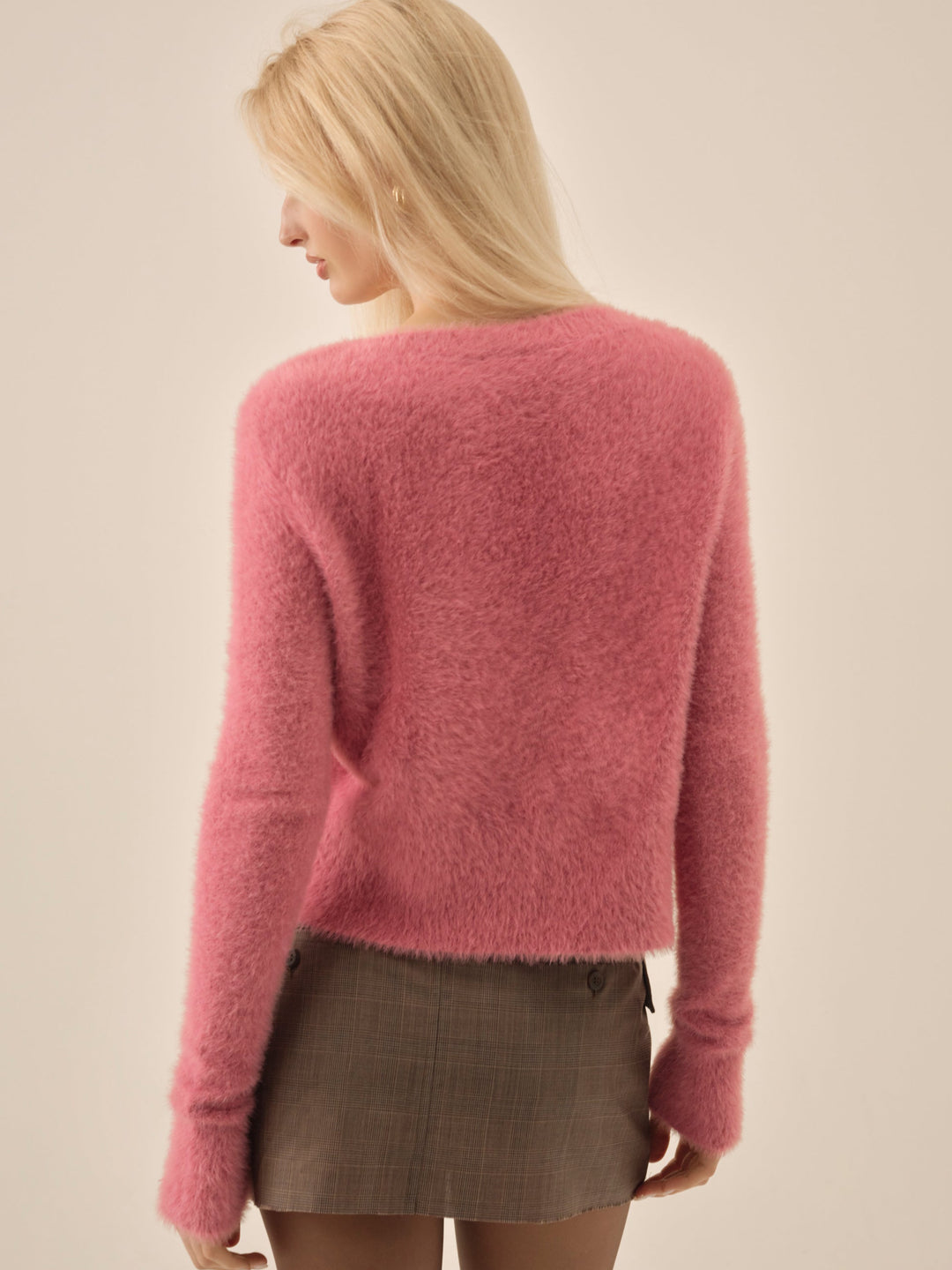 Tayla Knit Cardigan — Pink - Image 3