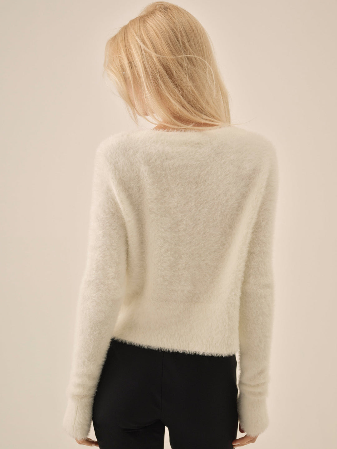 Tayla Knit Cardigan — Cream - Image 3