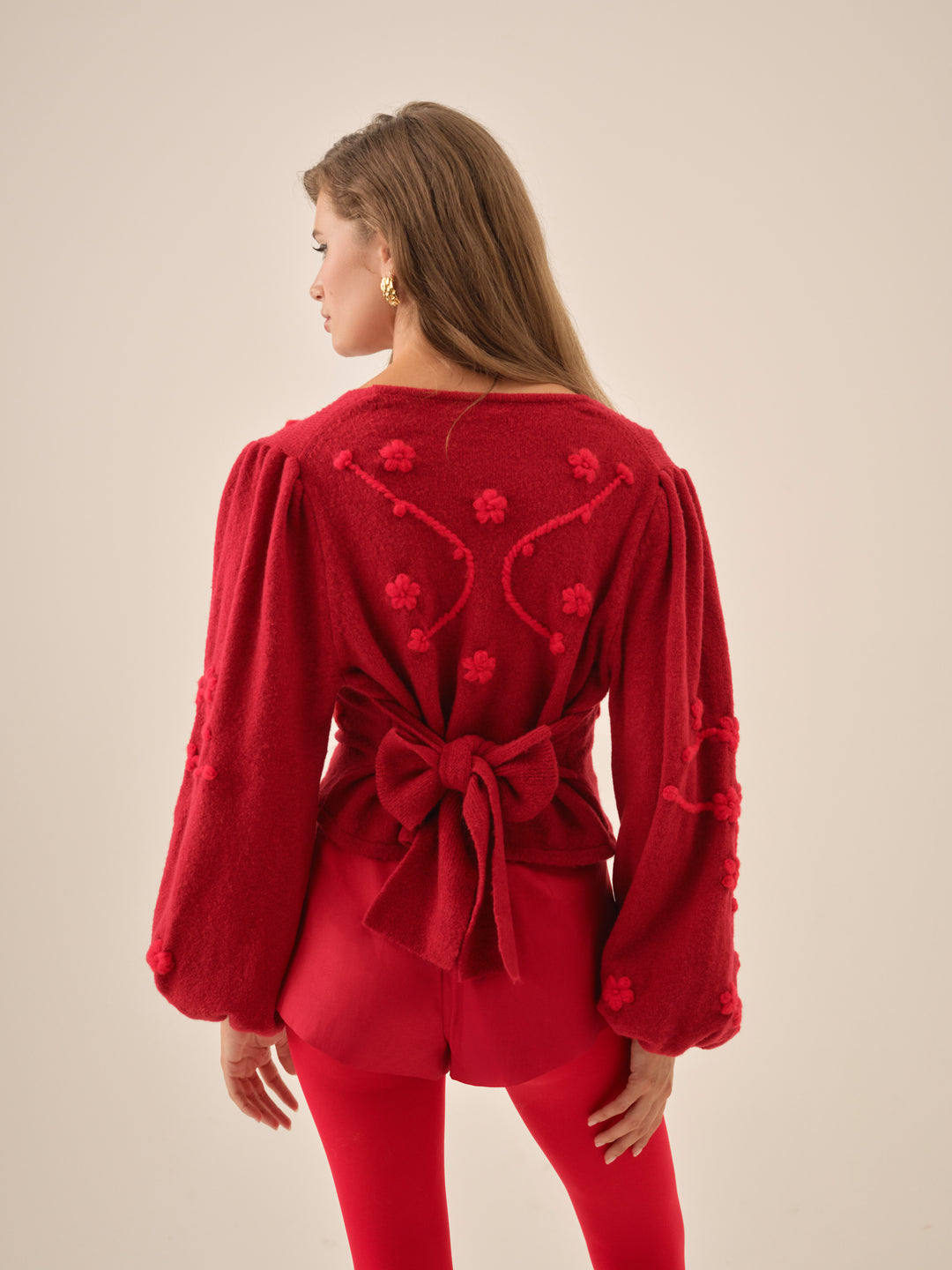 Adalyn Cardigan — Red - Image 2