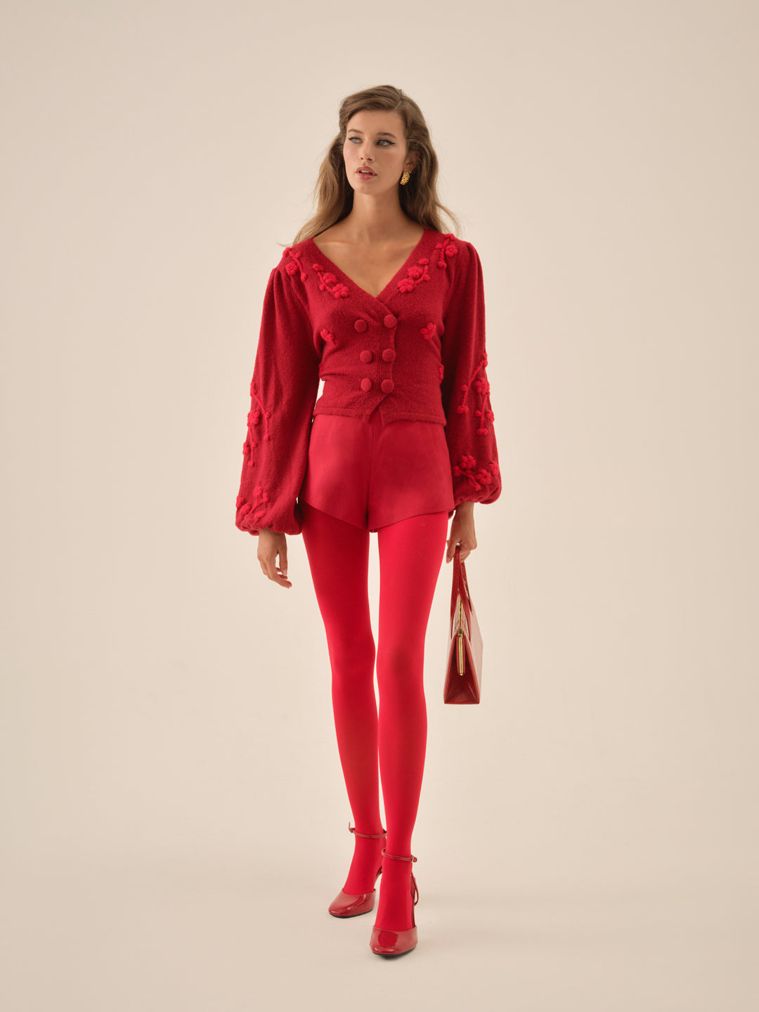 Adalyn Cardigan — Red - Image 4