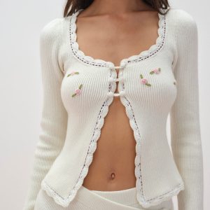 Pheobe Knit Top — Cream