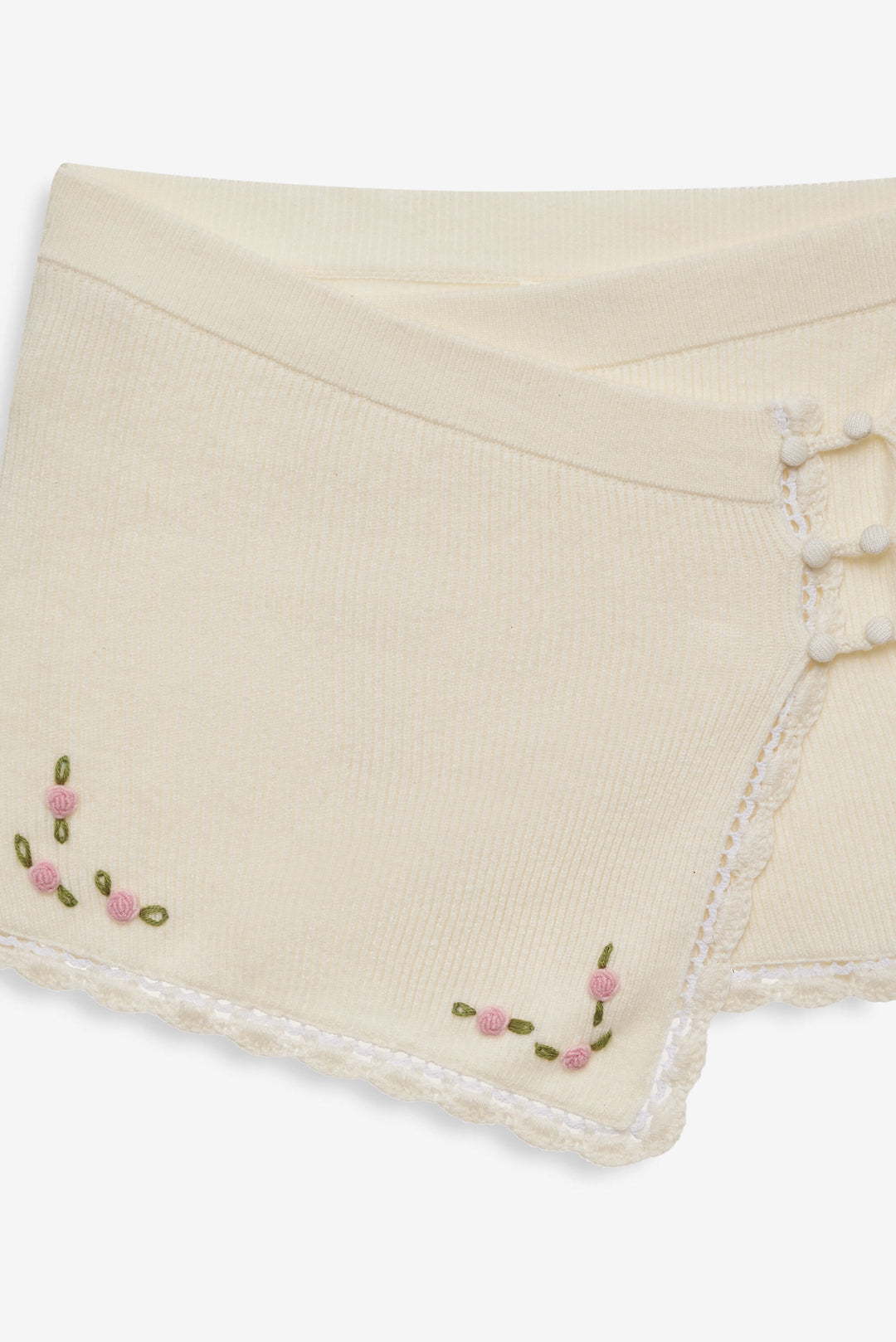 Pheobe Knit Mini Skirt — Cream - Image 6