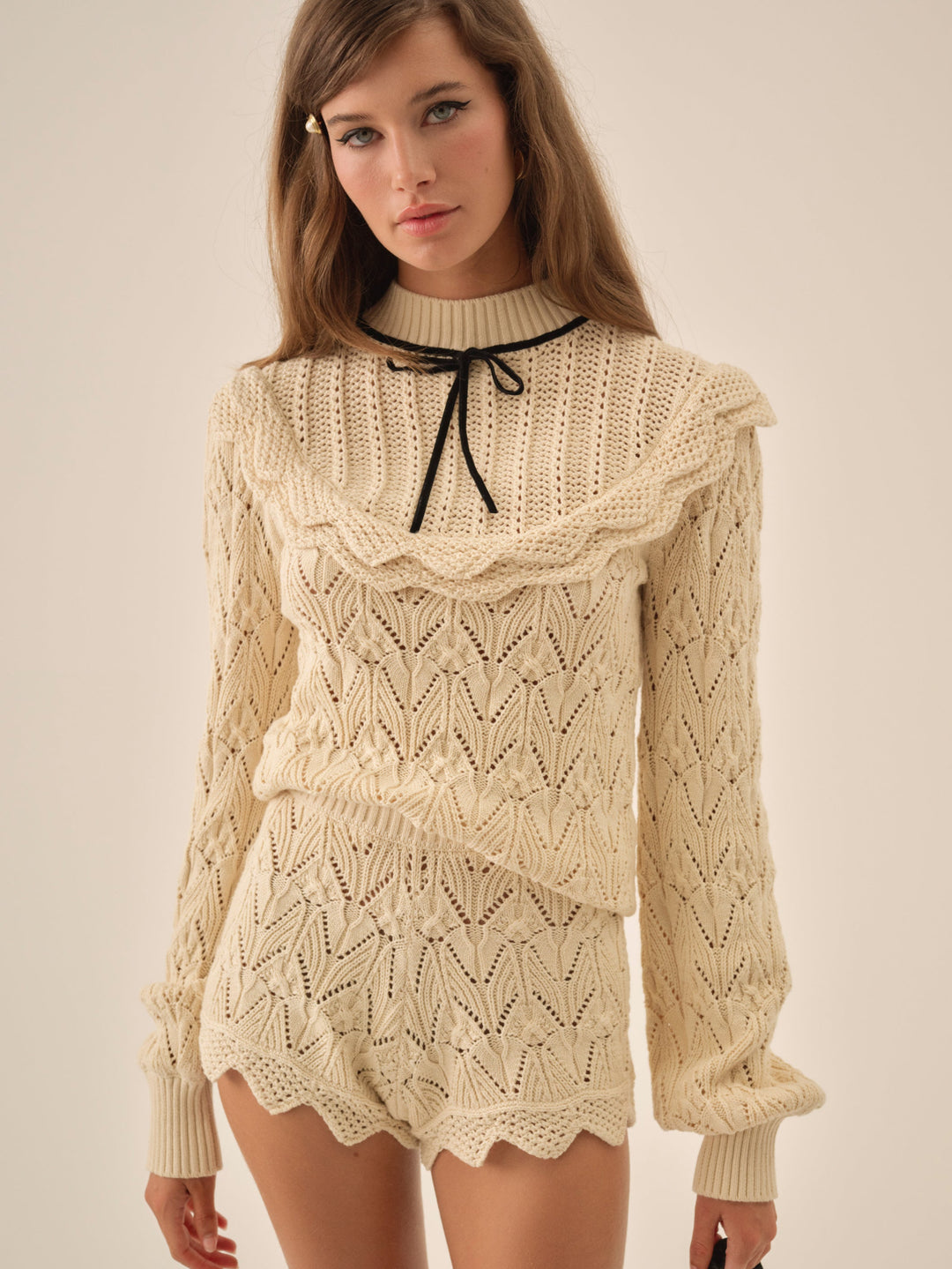 Lelia Knit Short — Cream - Image 4