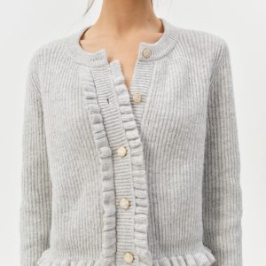 Mia Soft Knit Cardigan — Grey